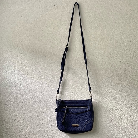 Nautica Navy Blue Faux Leather Crossbody Bag - Picture 1 of 16